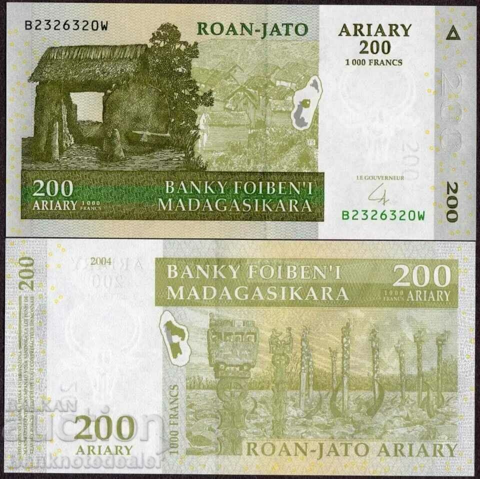 Madagascar 200 Arlary 2004 Pick 87b Ref 1225 Unc