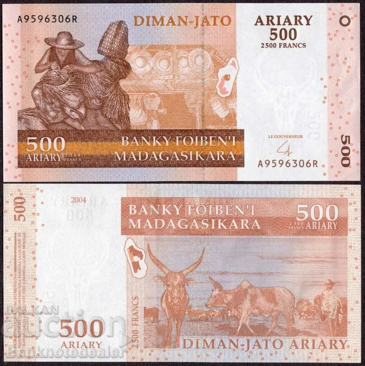 Madagascar 500 Arlary 2004 Pick 88b Ref 1697 Unc