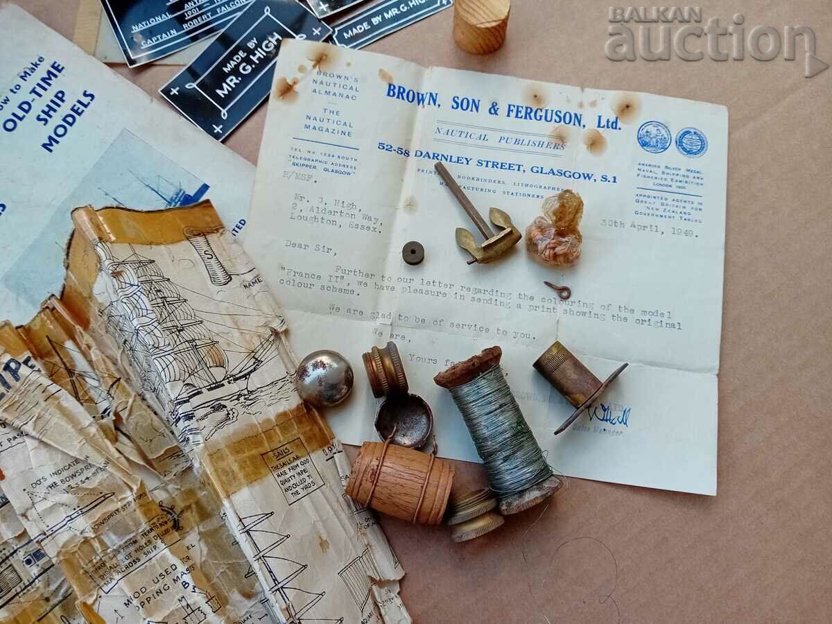 Δημοπρασία μοντέλα μοντελοποίησης πλοίων 1949 Αγγλία παρτίδα