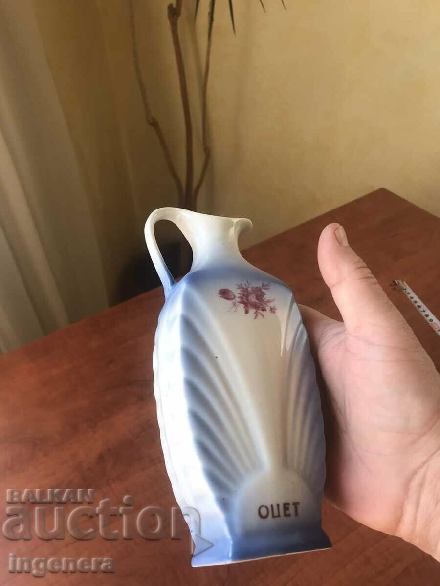 Auction PORCELAIN CONTAINER FOR VINEGAR-BULGARIA KANA BOTTLE Auction PORCELAIN CONTAINER FOR VINEGAR-BULGARIA KANA BOTTLE