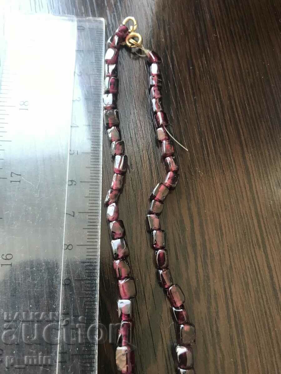 necklace - natural stone - garnet