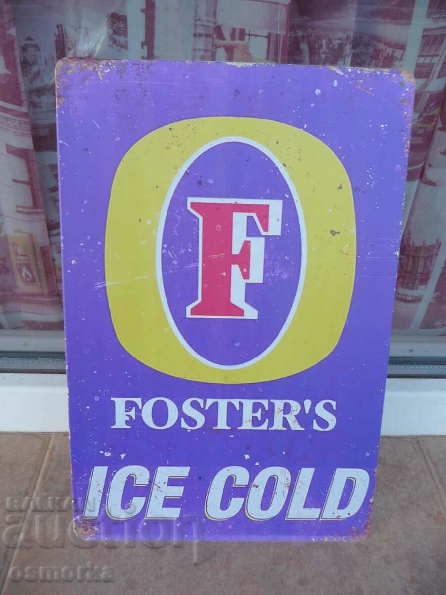 Μεταλλική πινακίδα Foster's Ice Cold beer