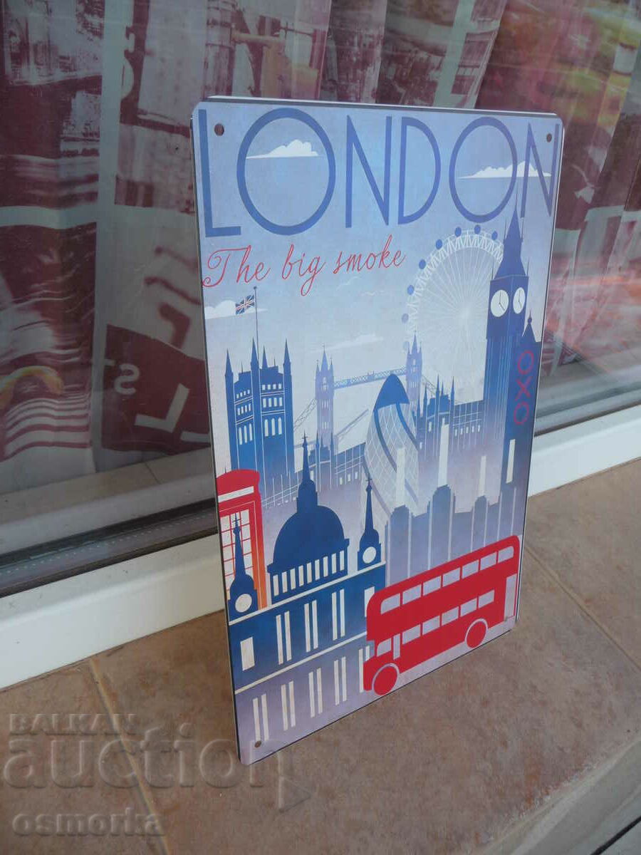 Metal sign various London England UK symbols with price 18.00 BGN | € 9.20