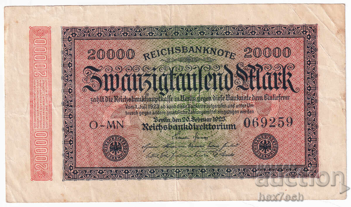 ❤️ ⭐ Germany 1923 20000 marks ⭐ ❤️ with price 2.49 BGN | € 1.27 ❤️ ⭐ Germany 1923 20000 marks ⭐ ❤️ with price 2.49 BGN | € 1.27