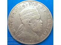 Ethiopia 1 birr 1897 Menelik II mint A - Παρίσι 27,85 g ασήμι