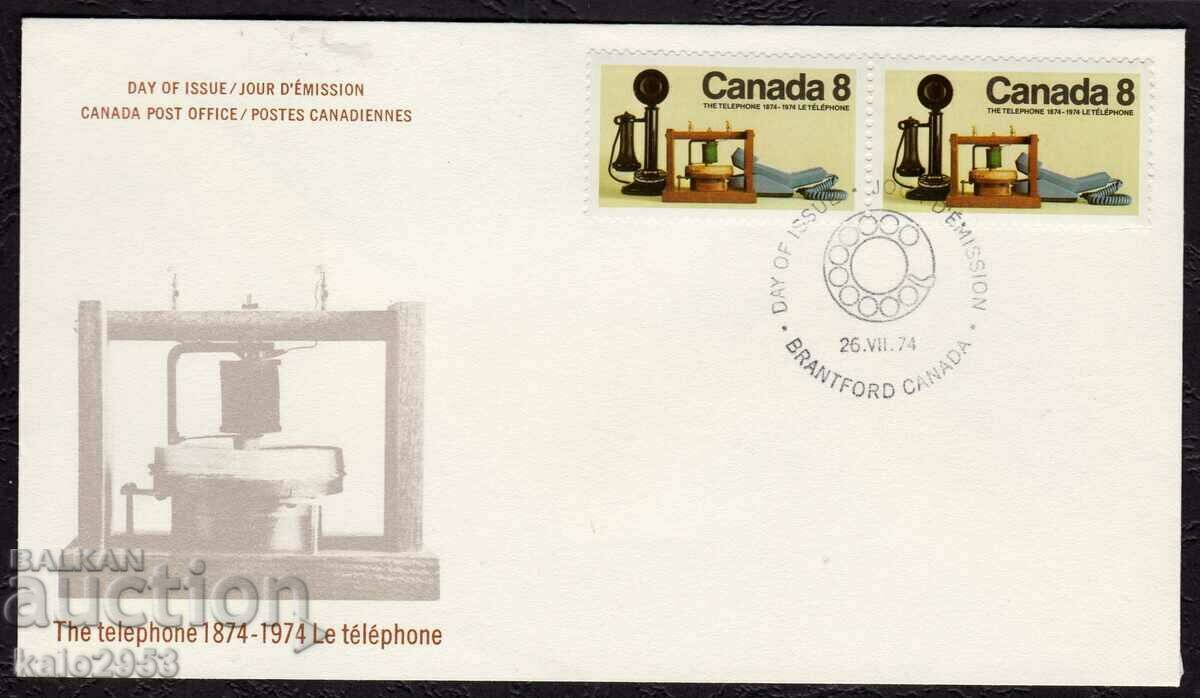 Канада-1974-FDC-100 години от откриване на телефона