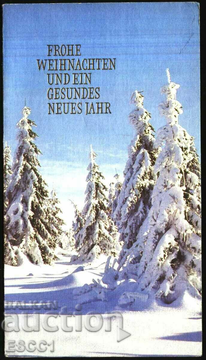 Felicitare de Craciun si Anul Nou 1982 din Germania