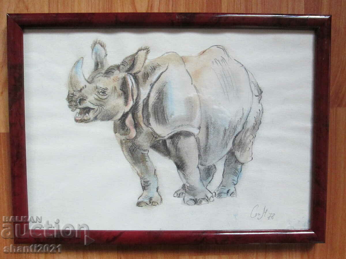 Original painting - pencil, pastel, signature, 32x23cm. - 6 Original painting - pencil, pastel, signature, 32x23cm. - 6