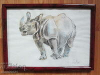 Original painting - pencil, pastel, signature, 32x23cm.