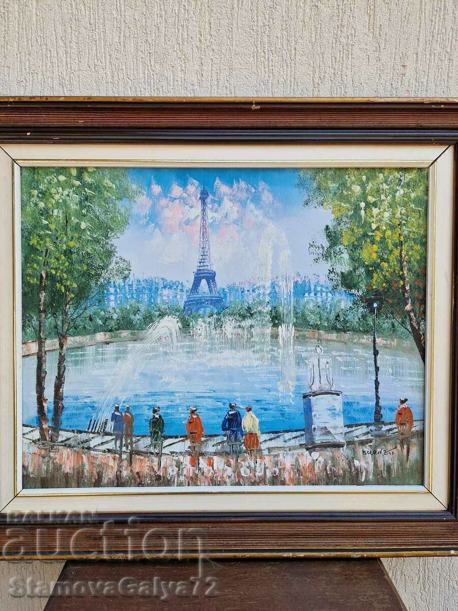 Auction Beautiful antique oil on canvas painting Auction Beautiful antique oil on canvas painting