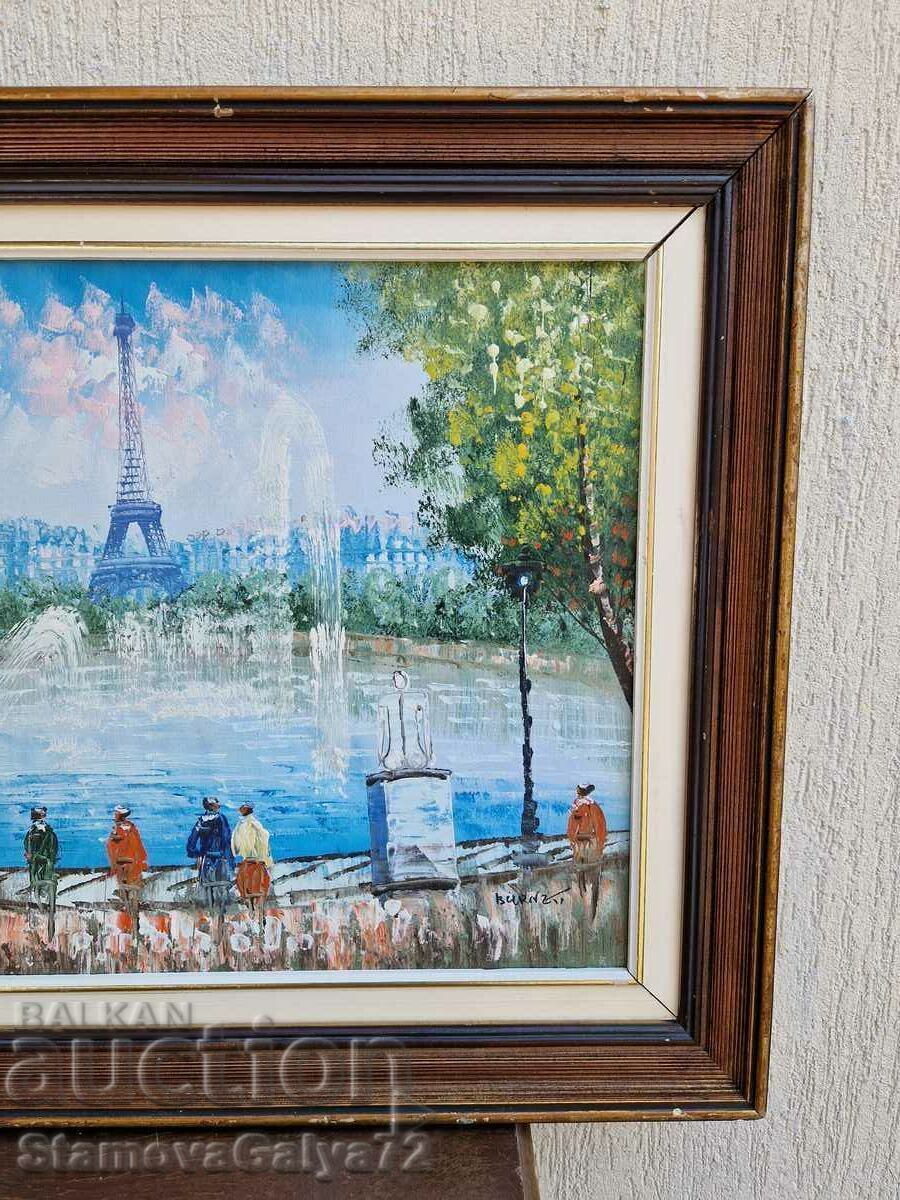 Delivery of Beautiful antique oil on canvas painting Delivery of Beautiful antique oil on canvas painting