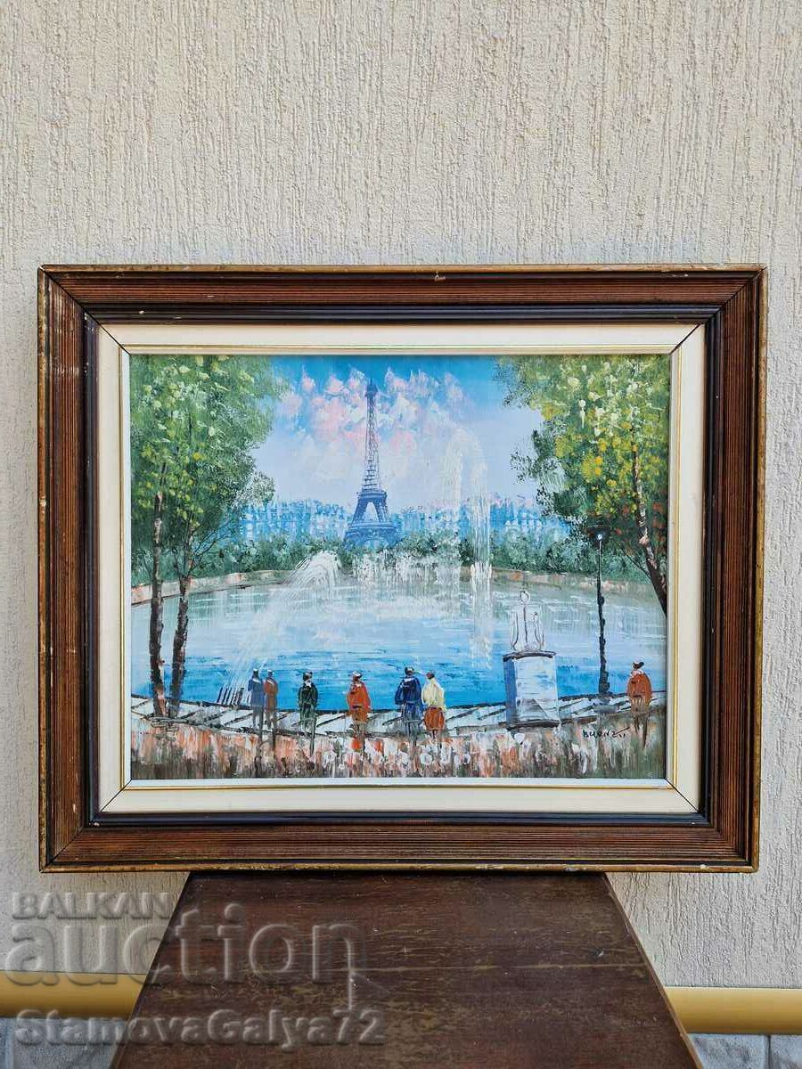 Beautiful antique oil on canvas painting Beautiful antique oil on canvas painting