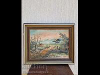 Beautiful antique oil on canvas painting