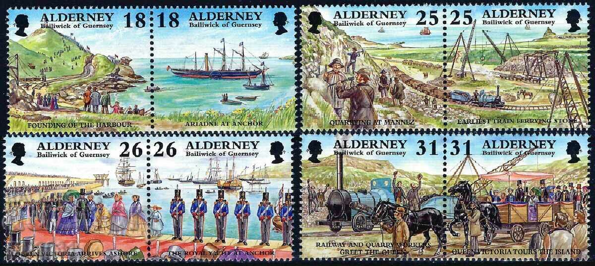 Guernsey Alderney 1997 - MNH locomotive ships