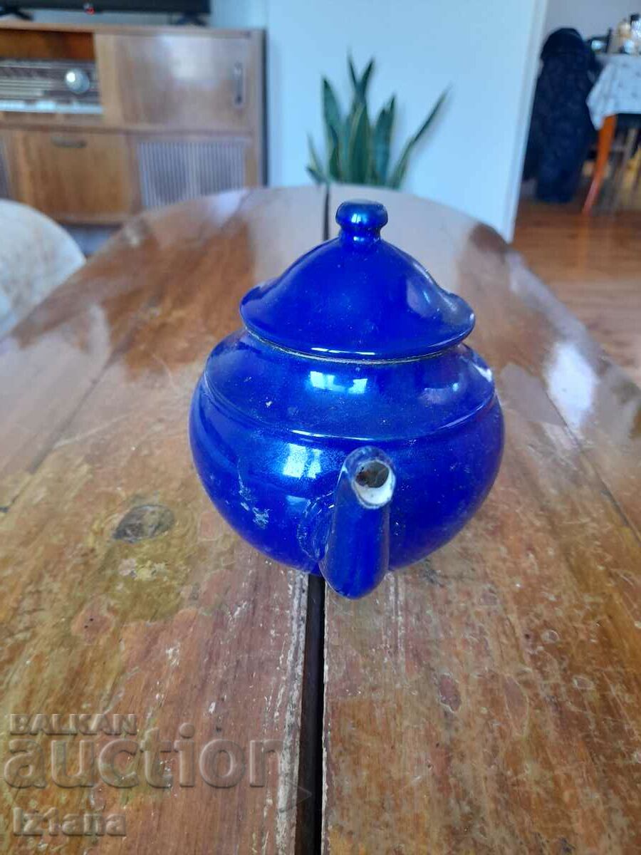 Old enamel teapot with price 27.00 BGN | € 13.80 Old enamel teapot with price 27.00 BGN | € 13.80