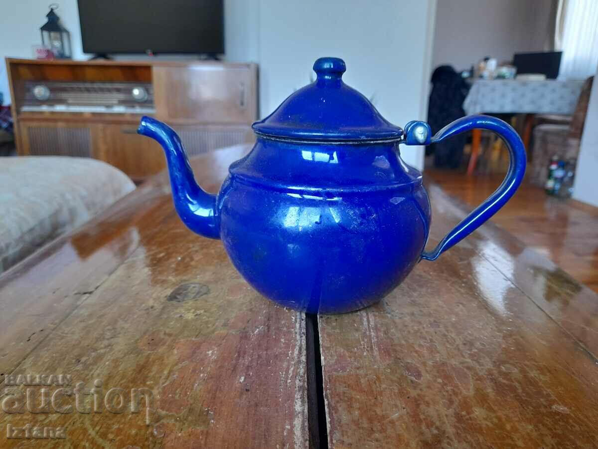 Old enamel teapot