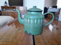 Old enamel teapot