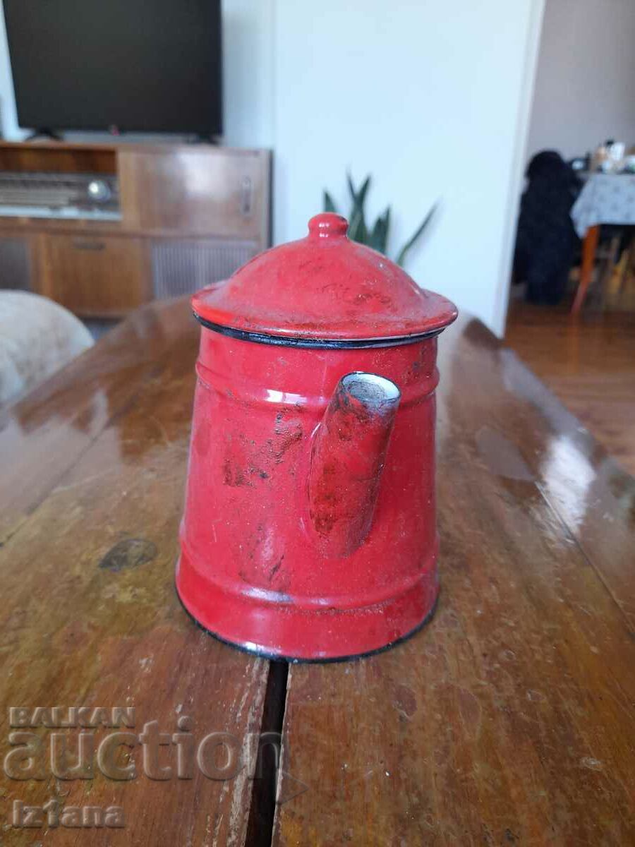 Old enamel teapot with price 42.00 BGN | € 21.47 Old enamel teapot with price 42.00 BGN | € 21.47