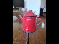 Old enamel teapot