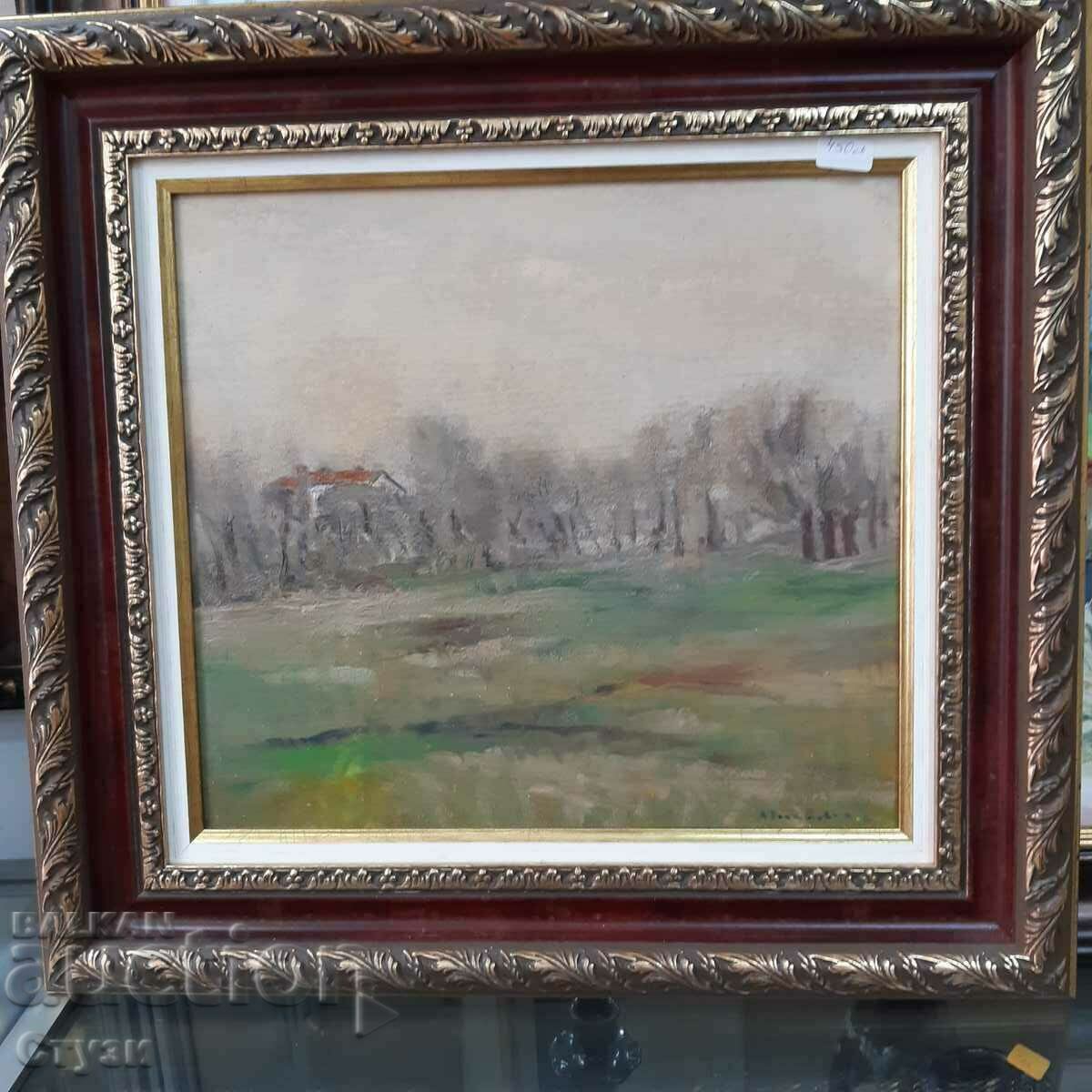 Landscape by Lyuben Doganov (1884-1975), oil, 29 x 32 cm