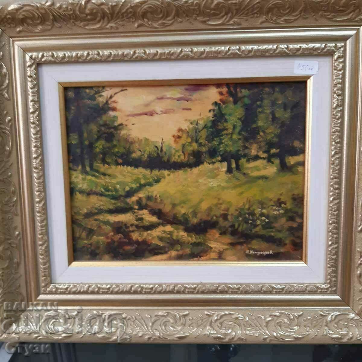 Ivan Kozhuharov (1934-1994), ulei, 19 x 25,5 cm, certificat