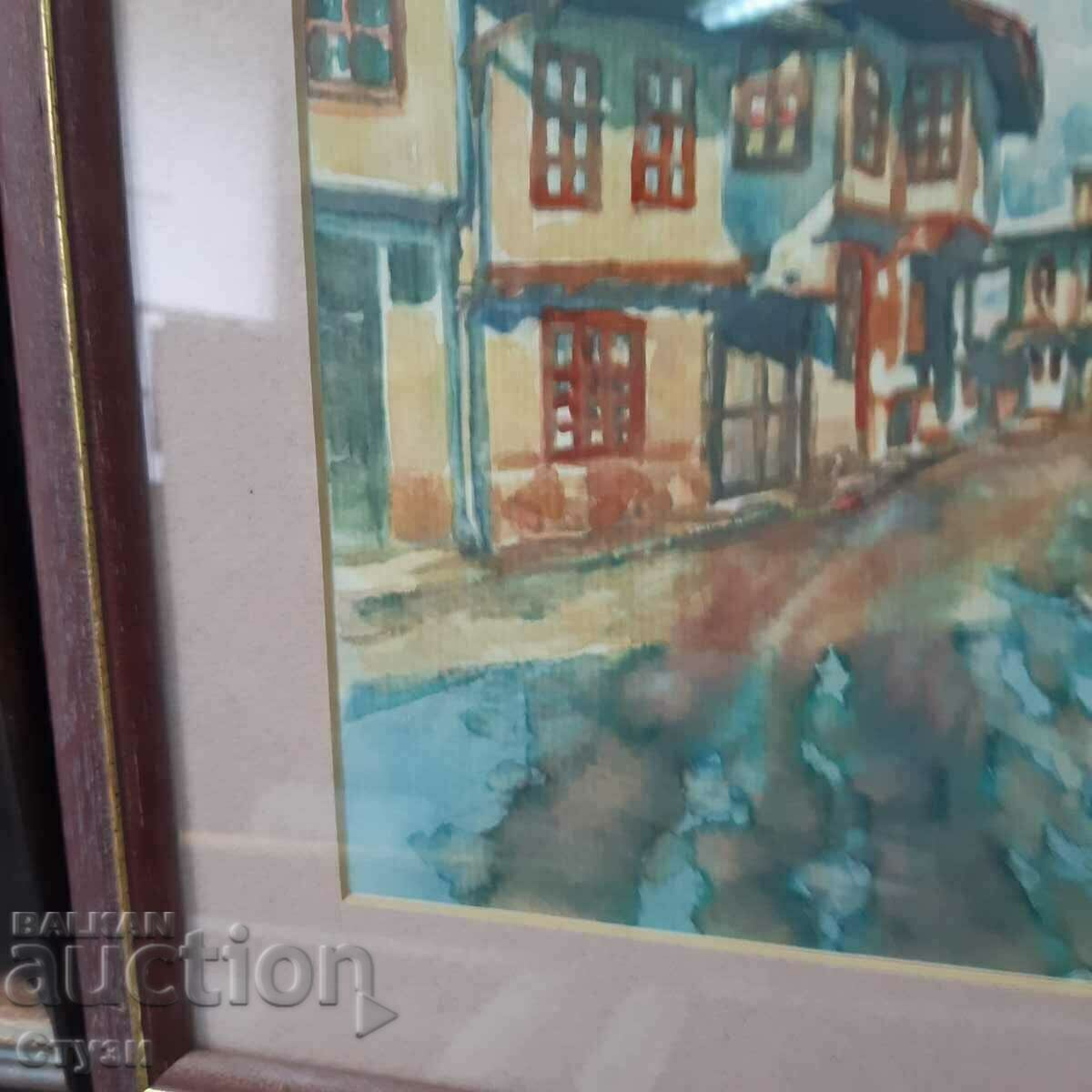 "Grass-winter landscape" by Kaloyan Georgiev, watercolor, 21x29.5 cm with price 120.00 BGN | € 61.36