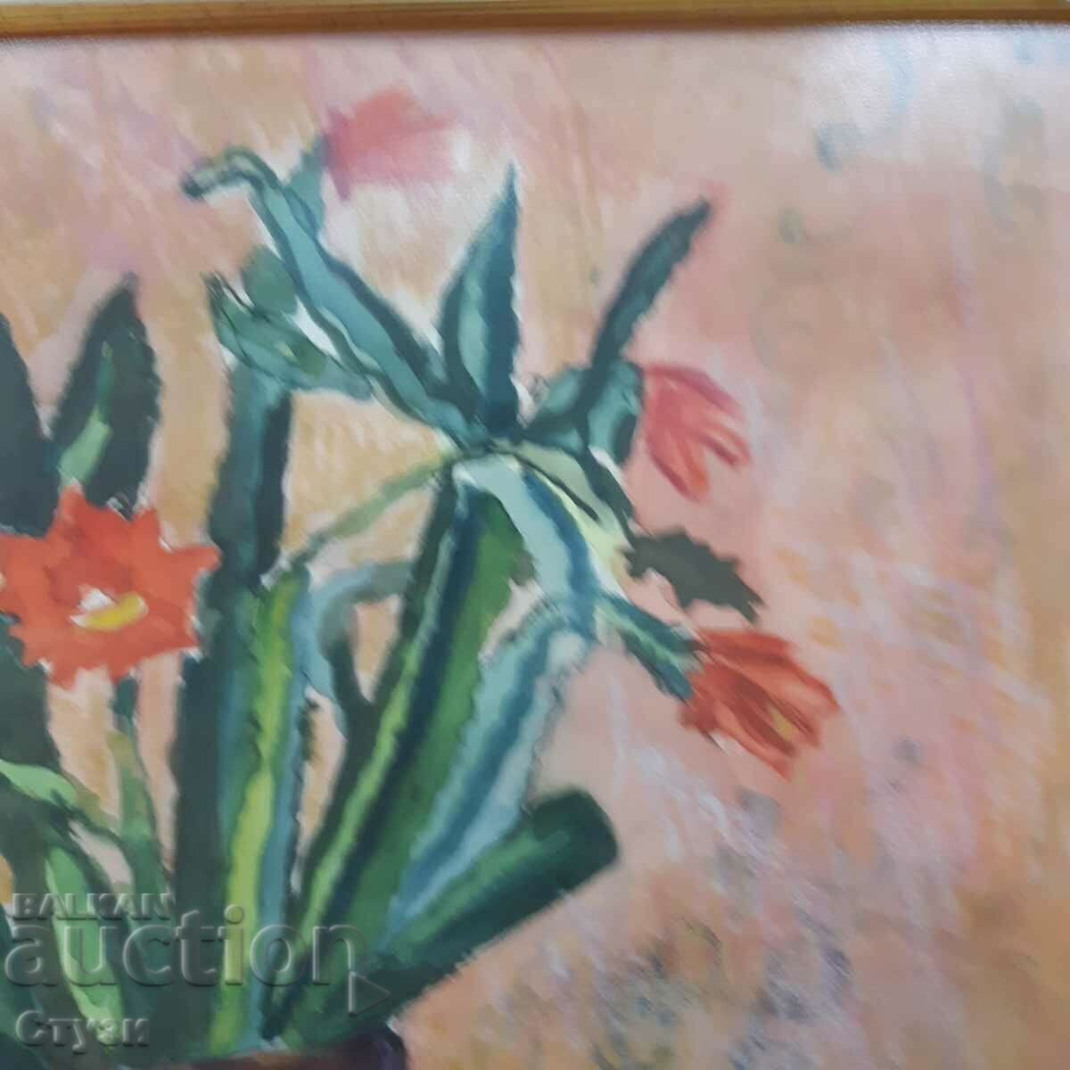 Delivery of "Flowers" by Z.S. ,watercolor/mixed media, 38 x 42 cm