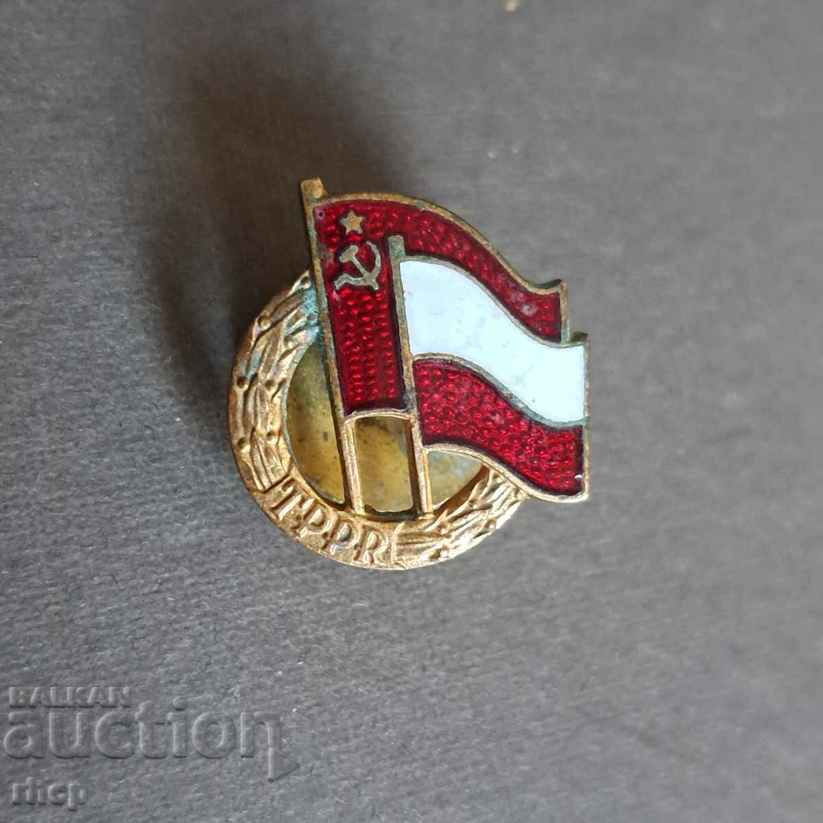 Polish-Soviet Friendship Organization old enamel badge