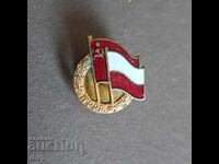 Polish-Soviet Friendship Organization old enamel badge