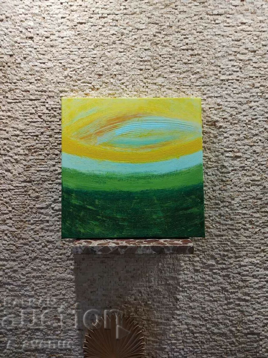 Author's painting - acrylic/canvas, 50/50 cm, "Bulgaria through .. with price 700.00 BGN | € 357.90 Author's painting - acrylic/canvas, 50/50 cm, "Bulgaria through .. with price 700.00 BGN | € 357.90