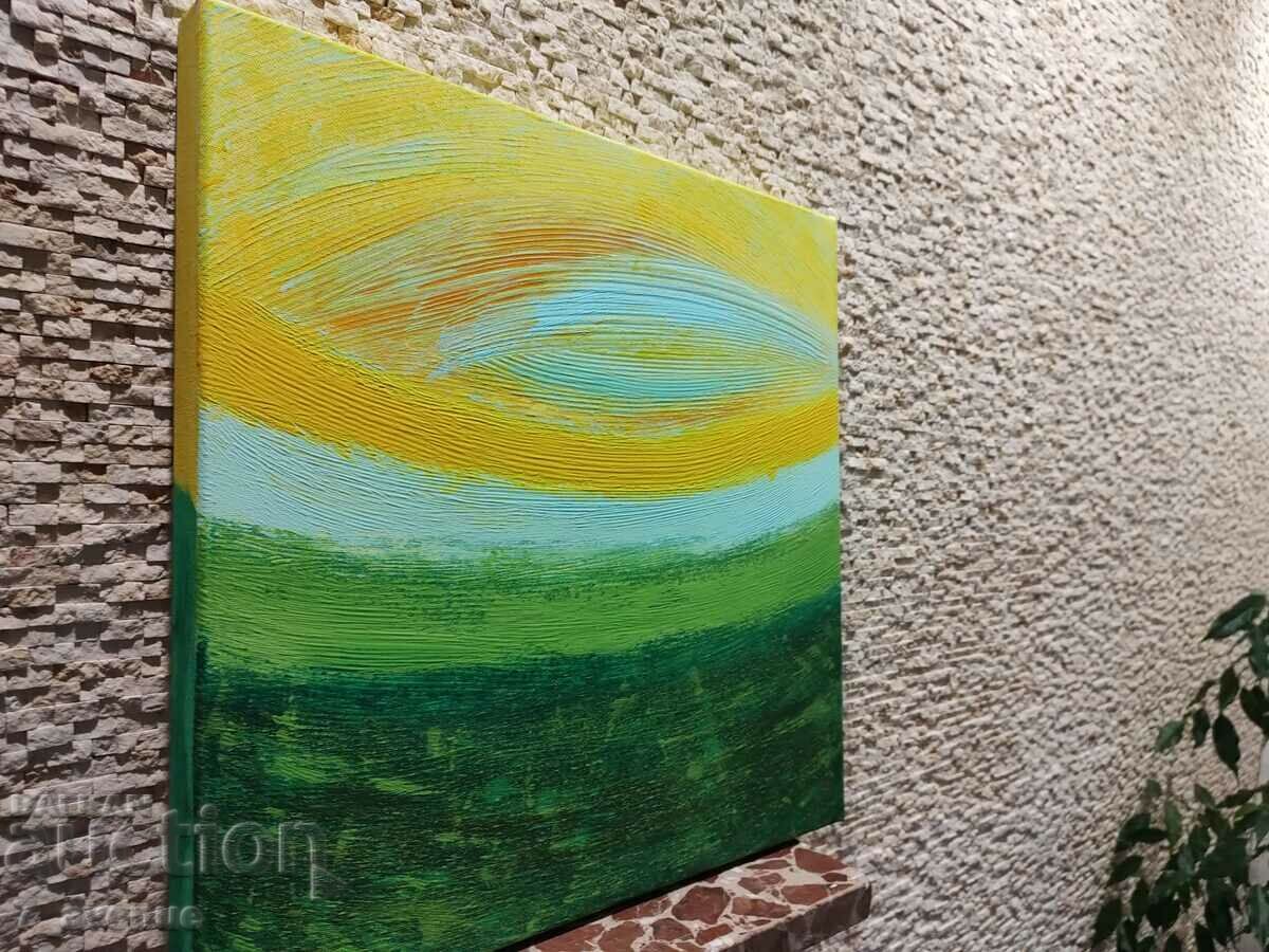 Auction Author's painting - acrylic/canvas, 50/50 cm, "Bulgaria through .. Auction Author's painting - acrylic/canvas, 50/50 cm, "Bulgaria through ..