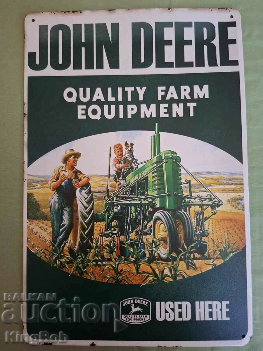 SEMNUL RETRO METAL JOHN DEERE