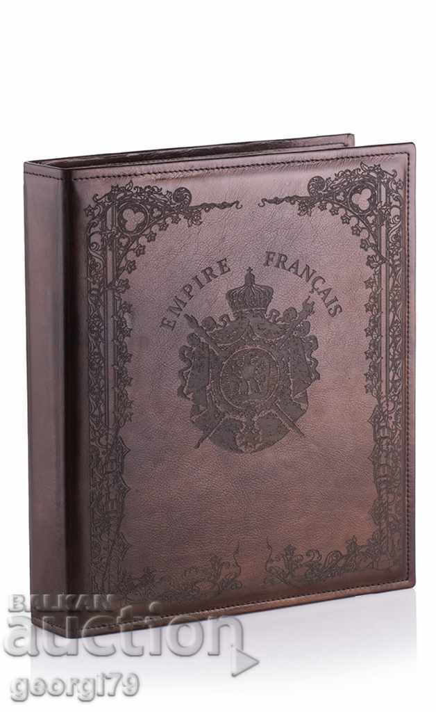 Luxury folder natural leather French Empire Luxury folder natural leather French Empire