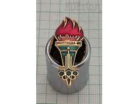 MOSCOW OLYMPICS 1980 TORCH BADGE