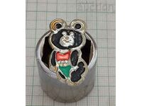 MOSCOW OLYMPICS 1980 MOUSE BEAR BADGE