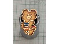 MOSCOW OLYMPICS 1980 MOUSE BEAR BADGE