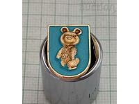 MOSCOW OLYMPICS 1980 MOUSE BEAR BADGE