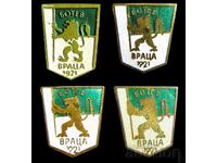 Botev Vratsa - 4 old DIFFERENT football badges