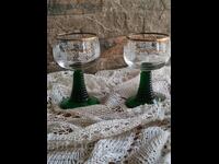 Two glasses of beautiful, perhaps crystal glass