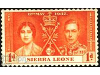 Ștampilat Regele George al VI-lea 1937 al Sierra Leone