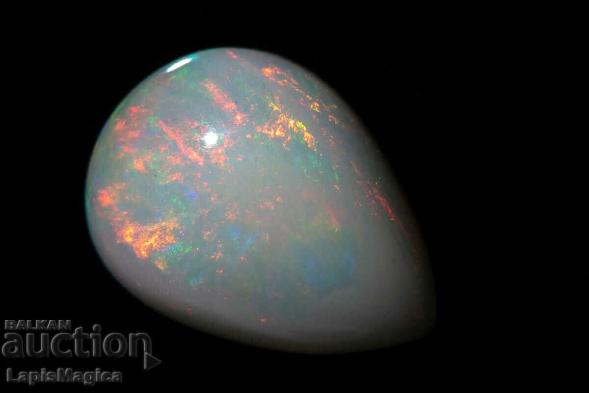 Auction Ethiopian Opal 3.57ct Teardrop Cabochon Auction Ethiopian Opal 3.57ct Teardrop Cabochon