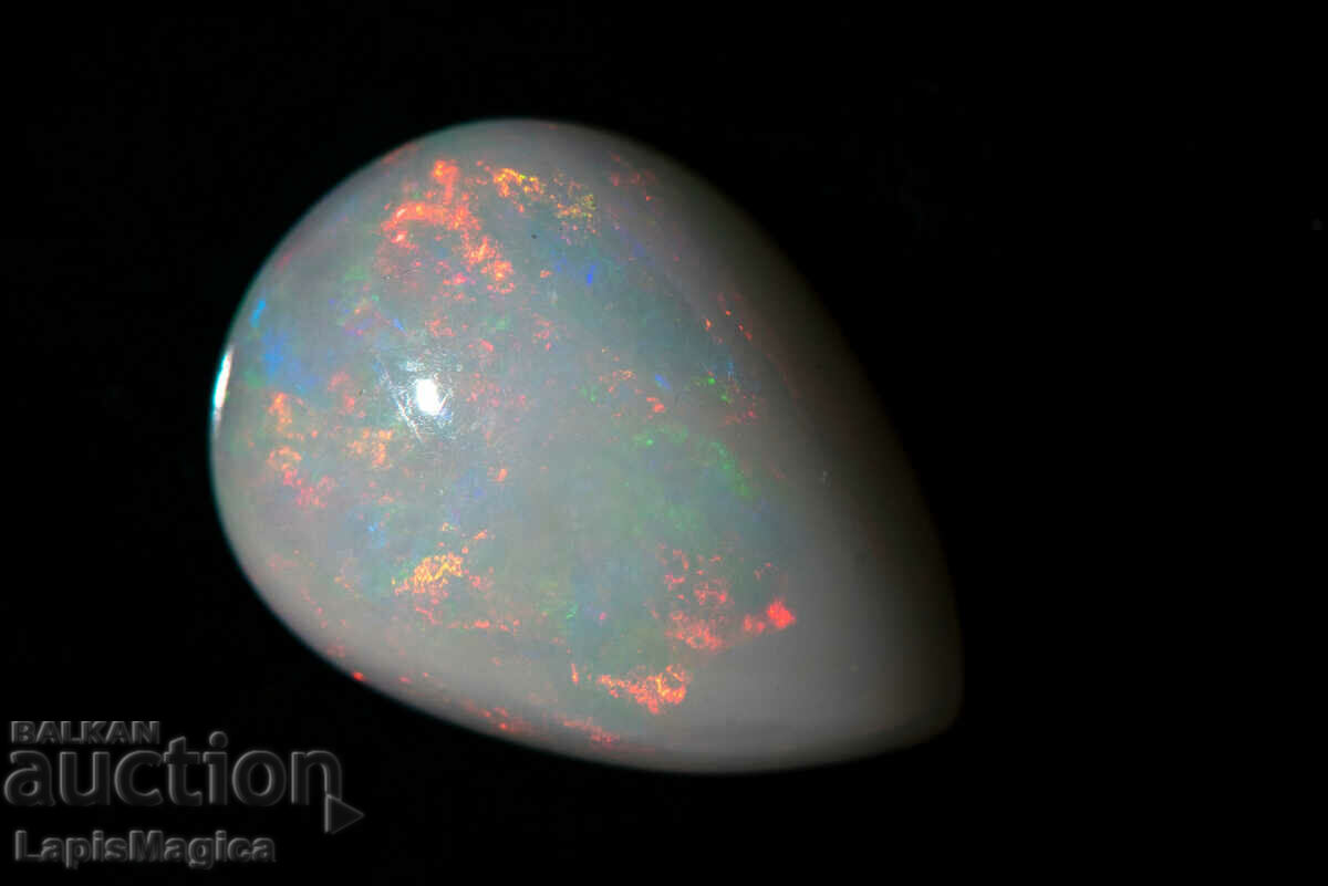 Ethiopian Opal 3.57ct Teardrop Cabochon