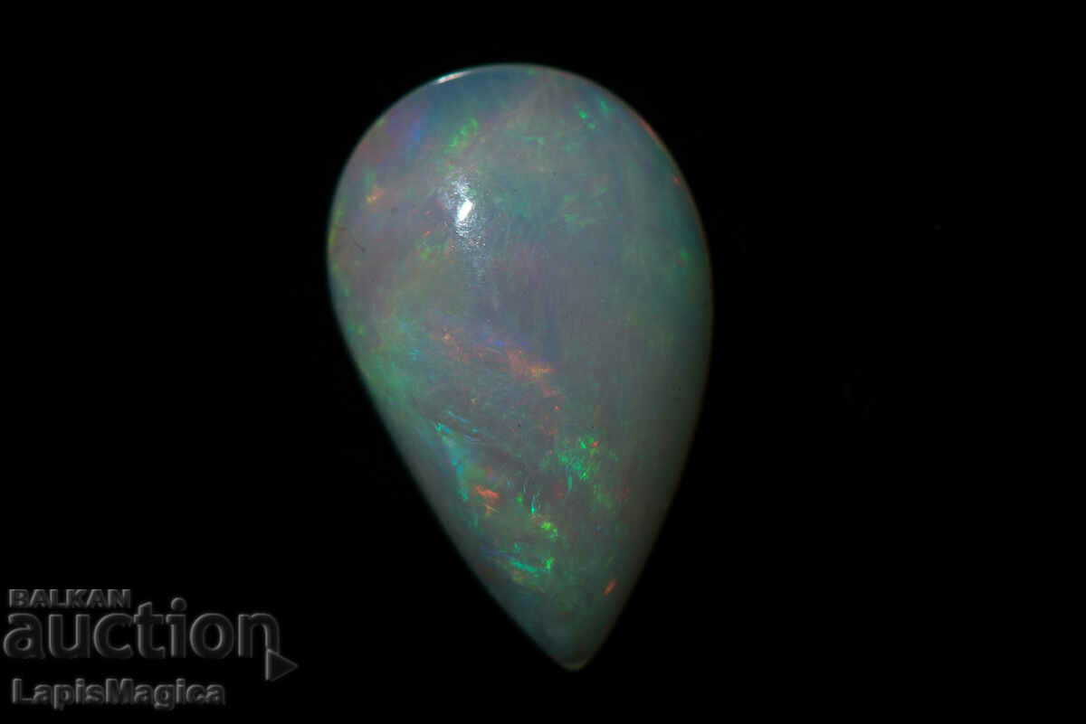 Ethiopian Opal 3.38ct Teardrop Cabochon