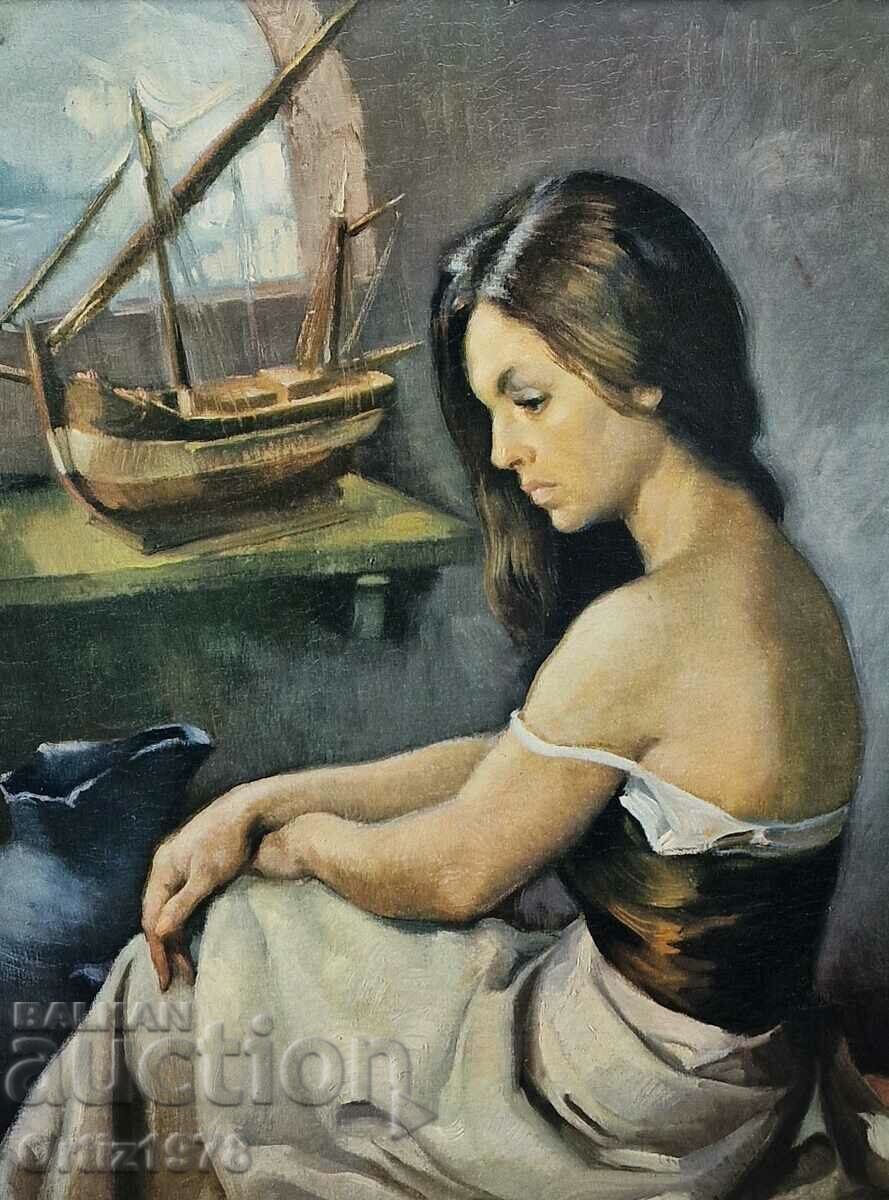 Francisco Ribera – Pictură veche mare pe pânză, 85cm/ 68cm cu preț 410.00 BGN | € 209.63 Francisco Ribera – Pictură veche mare pe pânză, 85cm/ 68cm cu preț 410.00 BGN | € 209.63