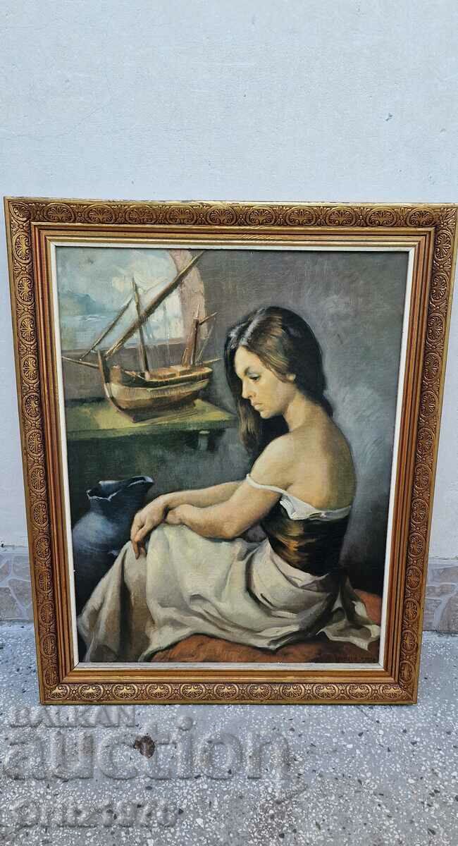 Licitație Francisco Ribera – Pictură veche mare pe pânză, 85cm/ 68cm Licitație Francisco Ribera – Pictură veche mare pe pânză, 85cm/ 68cm