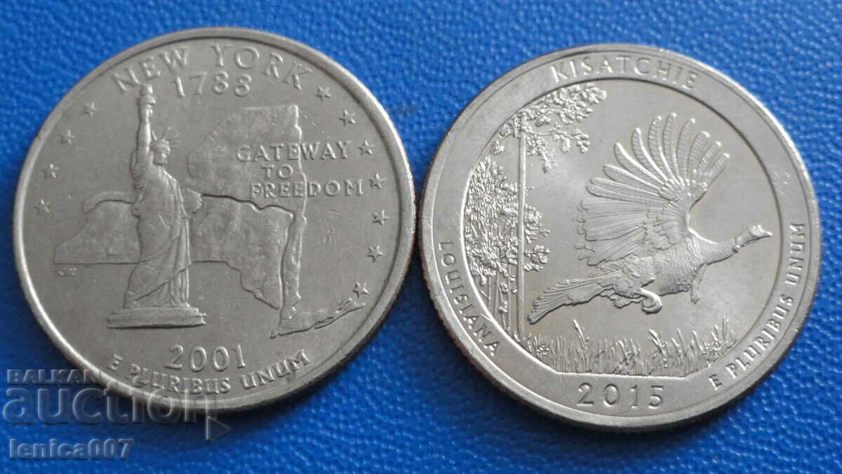 USA - 25 cents (2 pieces) 5 - 5 USA - 25 cents (2 pieces) 5 - 5