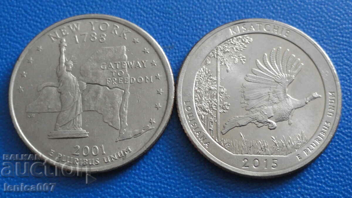 ΗΠΑ - 25 σεντς (2 τεμάχια) 5 ΗΠΑ - 25 σεντς (2 τεμάχια) 5