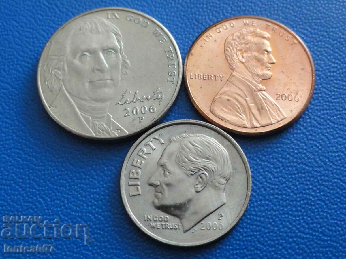 USA - Coins (3 pieces) - 5 USA - Coins (3 pieces) - 5