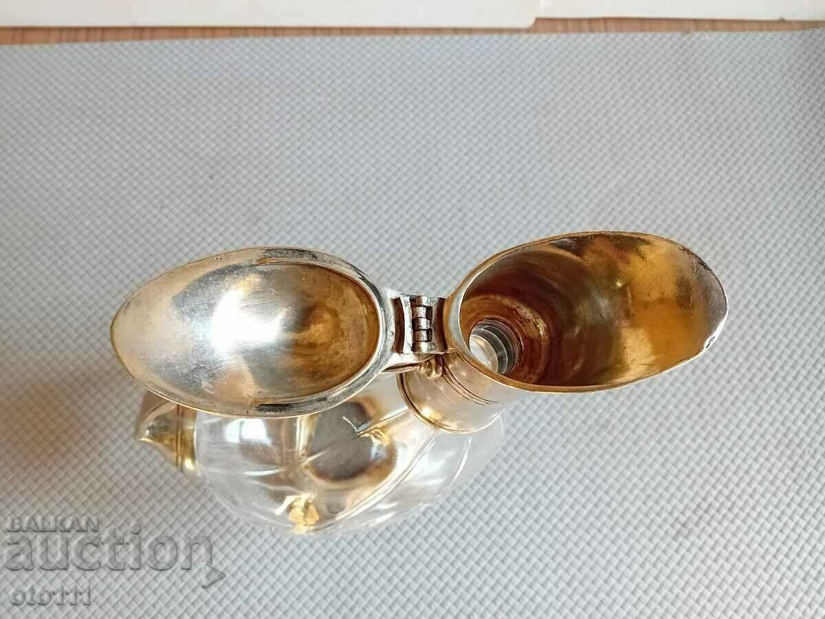 OLD POT WITH METAL FITTINGS - 5 OLD POT WITH METAL FITTINGS - 5