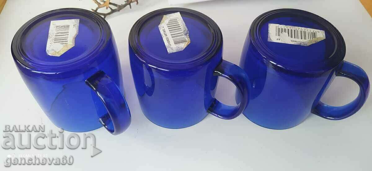 Cobalt blue tea cups - FRANSE - 5 Cobalt blue tea cups - FRANSE - 5